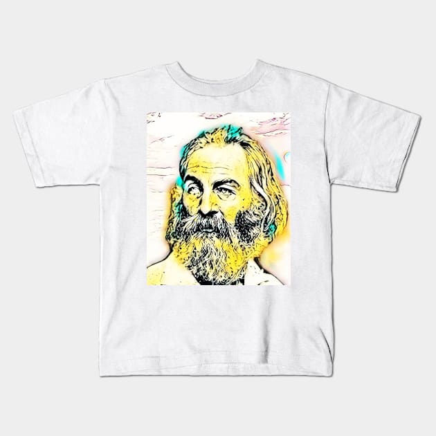 Walt Whitman Portrait | Walt Whitman Artwork 2 Kids T-Shirt by JustLit